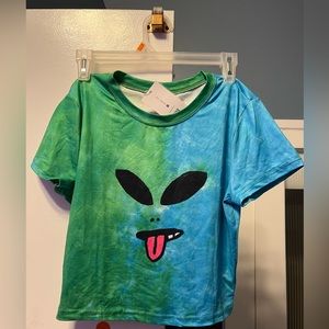 Selling: Tie-Dye alien crop top. Size small (US 4). Ordered from Romwe.com. NWT